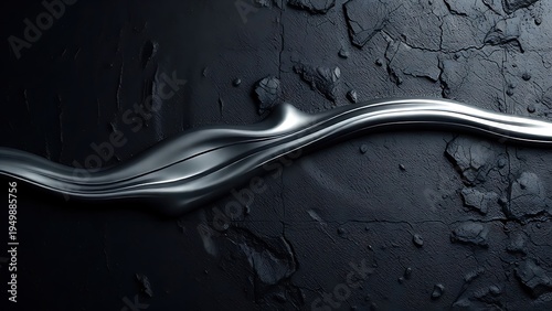 debater. A smooth stream of liquid metal flowing across a dark, rough surface. safety posters, maintenance manuals, designed for industrial assembly lines and welding operations, supports safety.