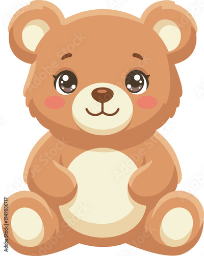 Cute Teddy Bear for Kids Party and Nursery Decor Design