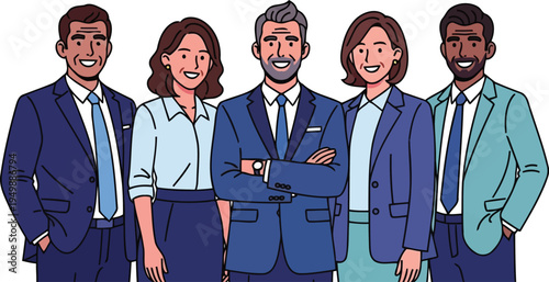 Executive board members small professional group vector design