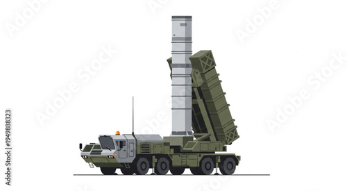 S-400 Triumf missile system on a military truck.