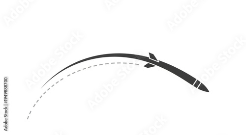 Trajectory of a Missile - A Visual Representation of Ballistic Motion.
