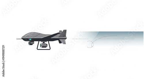 Unmanned Aerial Vehicle UAV Drone for Surveillance and Reconnaissance.