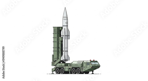 S-400 Triumf missile system on transporter erector launcher vehicle.