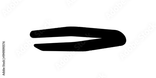A close-up of a sharp metal razor and steel tool held by a black and white glove isolated as a professional business accessory for hair beauty work