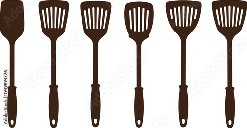 Five kitchen utensils designed for grilling and serving food efficiently