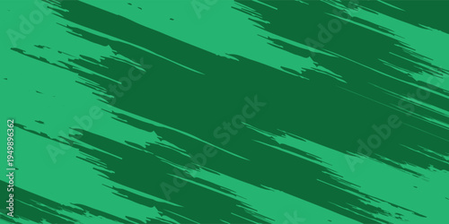 Abstract Green Grunge Halftone Background with Brush Strokes