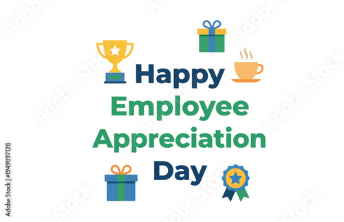 Happy Employee Appreciation Day celebration with gifts and awards