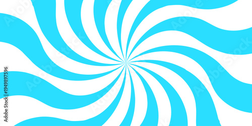 Vector Abstract spiral design in cerulean hues radiates energy , evoke visual dynamism, and sense of hypnotic and illusion