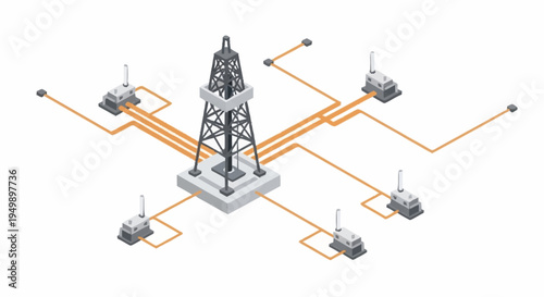 Industrial oil and gas drilling network system.
