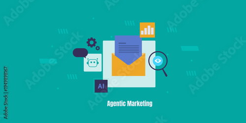 Agentic marketing system automates email campaign,  search metrics, chatbot for customer handling, generates analytics report.