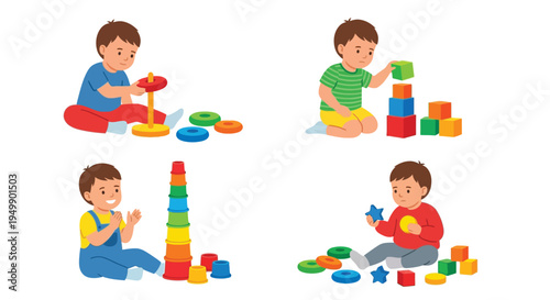 Four decorative lamps with colorful patterned shades and ornate bases