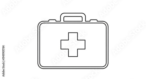 Medical First Aid Kit Symbol Illustration.