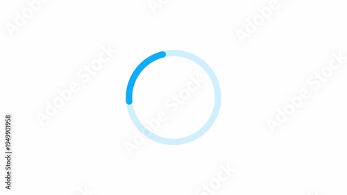 Loading circle animation, Animation spinning load icon with alpha layer transparent background, waiting for download.	