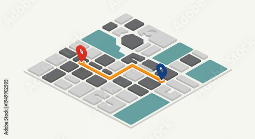 Route planning and navigation concept.