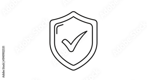 Shield with check mark icon symbolizing security and safety.