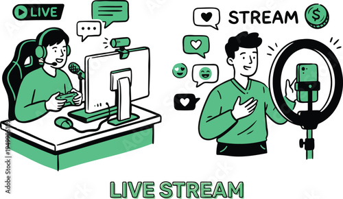 Young Content Creators Live Streaming Games and Vlogging on Social Media