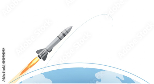 Rocket Launching into Space - A Symbol of Technological Advancement.
