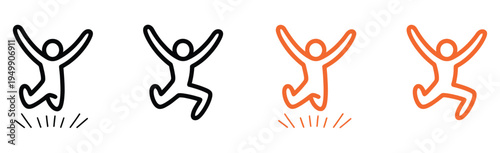 Clumsy man tripping icon, humorous vector illustration for accident prevention, safety awareness, slip and trip hazards