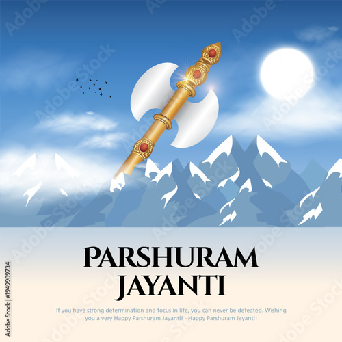 Vector illustration of Lord Parshuram Weapon for Parshuram Jayanti.