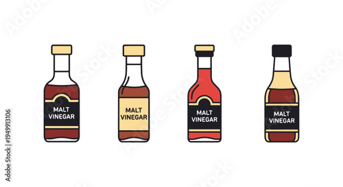 Malt Vinegar Line art vector creative artistic abstract style