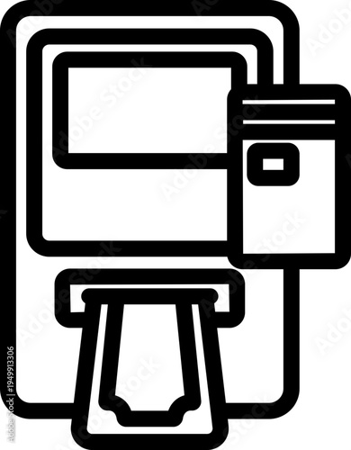 ATM Withdrawal Line Icon
