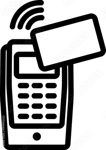 Contactless Card Line Icon