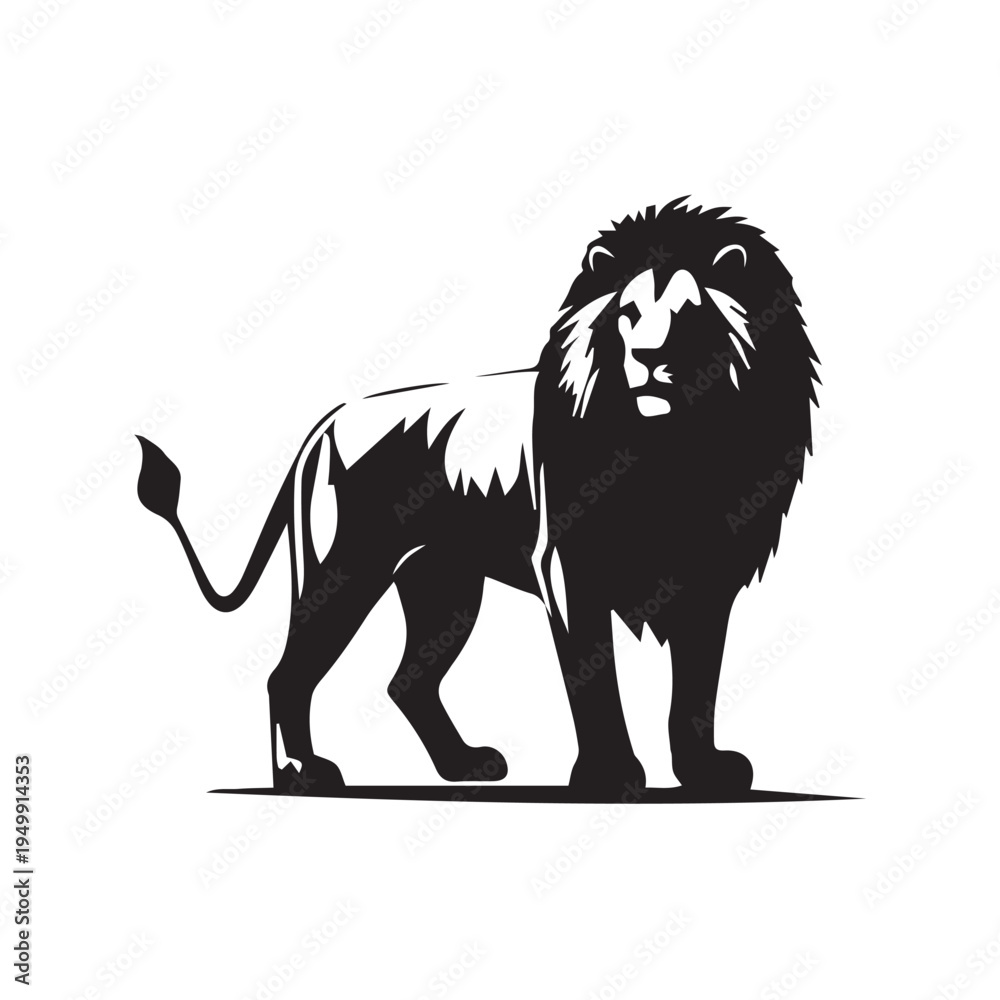 Obraz premium vector lion on a white background