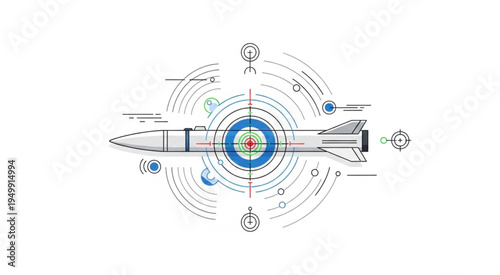 Precision Guided Missile Targeting System with Advanced Technology.