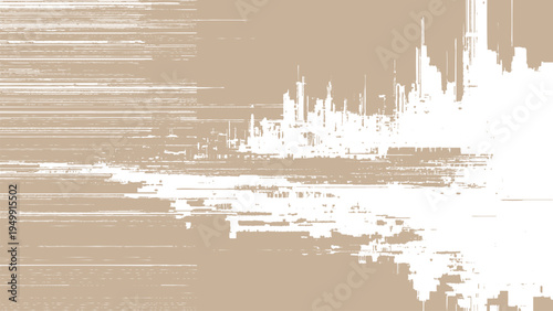 Distressed grunge texture with white paint splatters on beige background abstract design element