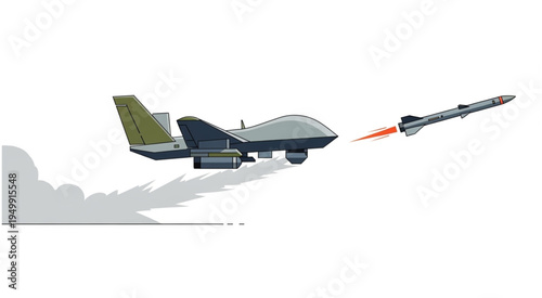 Drone Launching Missile - Advanced Military Technology in Action.