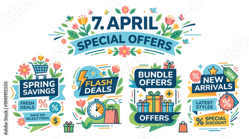 Spring Savings and Special Offers Illustration
