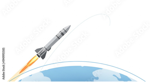 Rocket Launching into Space - A Symbol of Technological Advancement.