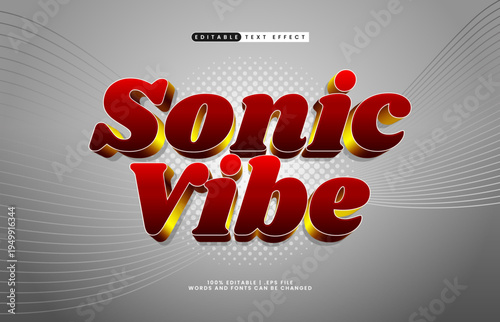 Sonic Vibe Editable Text Effect - Modern Rhythm Typography for Audio and Entertainment Design
