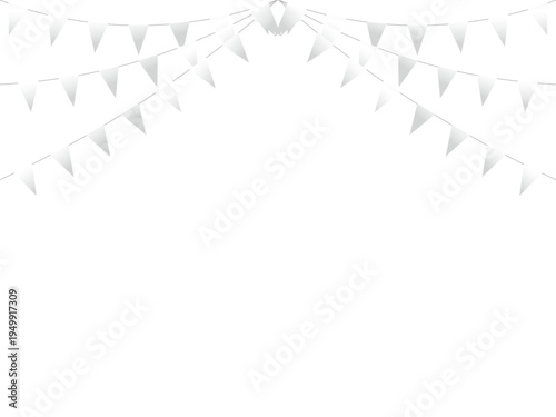 ガーランド三角ひも、曲線、m6白F1