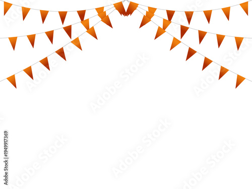 ガーランド三角ひも、曲線、m9オレンジF1