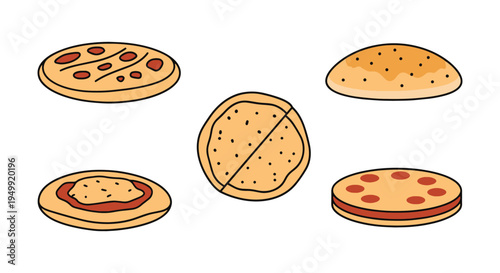Moroccan Flatbread Line art minimal creative abstract illustration