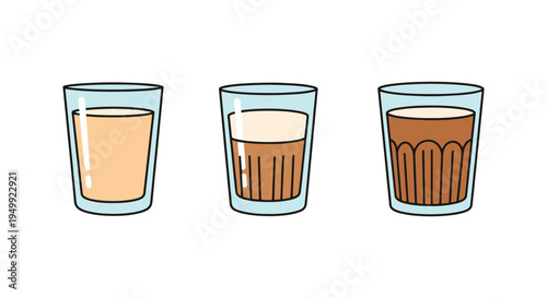 Oat Milk Glass Line art vector creative abstract modern illustration