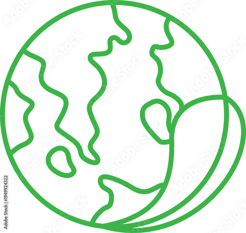 Earth with Leaf Logo
