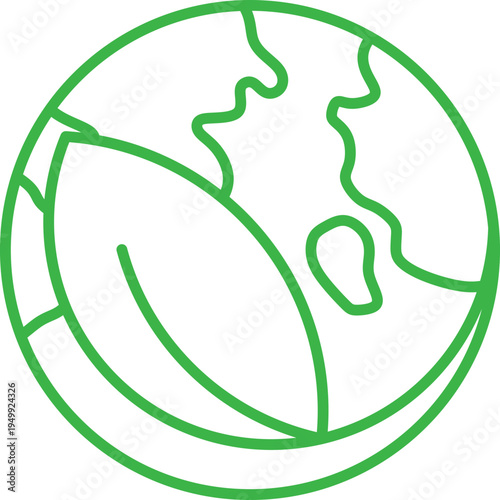 Earth with Leaf Logo