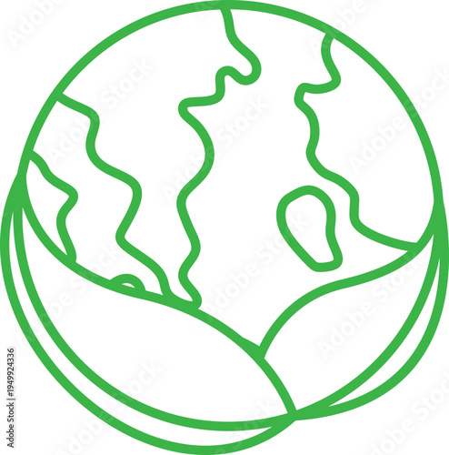 Earth with Leaf Logo