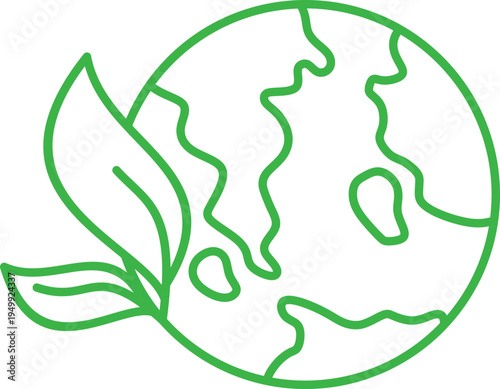 Earth with Leaf Logo