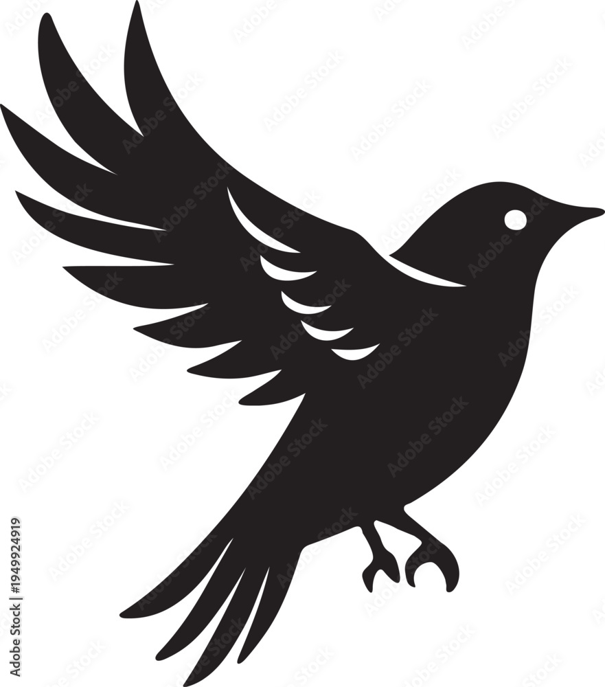 Fototapeta premium Flying Bird Silhouette