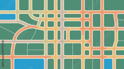 Aerial view of a city's transportation infrastructure with roads and highways