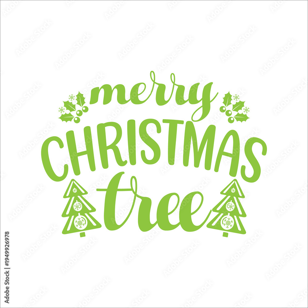 Fototapeta premium Merry Christmas tree 1