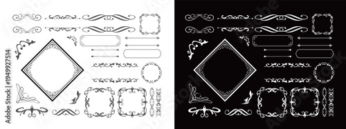 Fashionable frame. Design template. A set of gorgeous foreheads.
