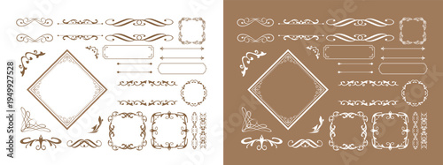 Fashionable frame. Design template. A set of gorgeous foreheads.
