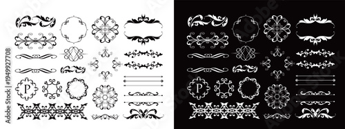 Fashionable frame. Design template. A set of gorgeous foreheads.
