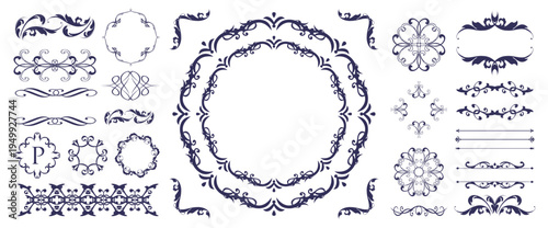 Fashionable frame. Design template. A set of gorgeous foreheads.
