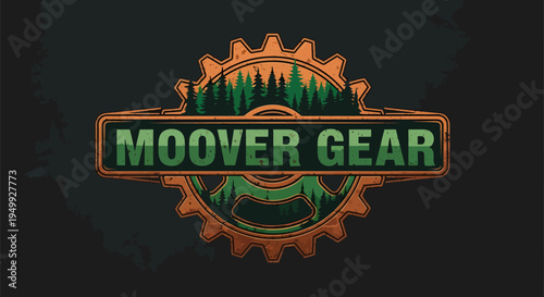 Moover Gear logo with forest and gear design.