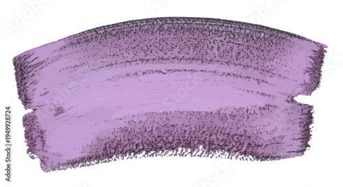 Purple brush stroke on white background with rough edges